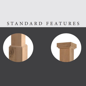 Forest Character White Oak 6 - 1/4" x 53" Hollow Box Newel (FCW - 4091) - Stair Parts USA