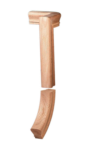 Left Hand Gooseneck w/No Cap Fitting for 6710 Handrail (7771-2)