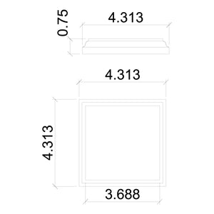 Handrail Terminating Wall Rosettes (Round, Square, Rectangle, Oval, Large Oval) - Stair Parts USA