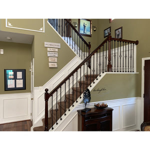 KNEE WALL SERIES - "Ole Iron Slides" - 1/2" Square x 26 - 1/2" - 32"H Single Twist Adjustable Hollow Iron Baluster (KW - ISTW) - Stair Parts USA