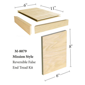 Mission - Style Reversible False End Tread Kit (M - 8079) - Stair Parts USA