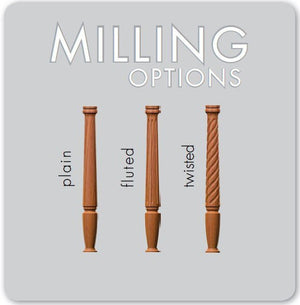 Bunker Hill 3-1/2" 3015 Pin Top Turned Newel (3015, 3015F, 3015T, 3018, 3018F, 3018T)