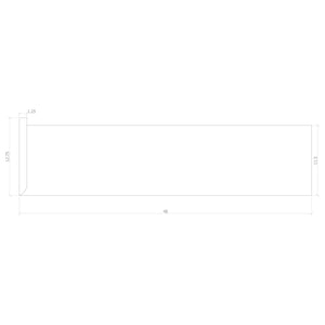 Right Hand Return 1" x 11 - 1/2" Stair Tread (1200RH) - Stair Parts USA