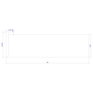 Right Hand Return 1" x 11 - 1/2" Stair Tread (1200RH) - Stair Parts USA