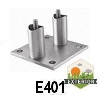 Stainless Steel Anchorage / 3 - 15/16" x 3 - 15/16" x 15/64" for Tube 1 2/3" Dia., Square Wall Plate (E401 - 304, E401) - Stair Parts USA