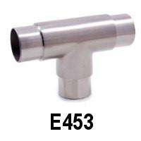 Stainless Steel 3-Way Flush Fitting for 1-2/3" Handrail (E453)
