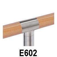 Interior Stainless Steel "T" Fitting Handrail Connector for Woodinox Handrail (E602)