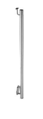 Stainless Steel 1-2/3" Newel Post with Wall Mount and Integrated/Pivotable Handrail Bracket (E0045)