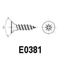 Stainless Steel Screw Crossed Recessed Countersunk Flat Head 25/32" Flat Head Screw for Wood (E0381, E0382) - Stair Parts USA