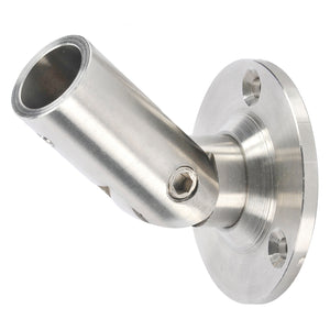 Swivel Bracket for 5/8" Horizontal Hollow Iron Bar Railing (T-CS-5.1.2, Stainless Steel or Satin Black)