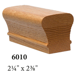 Traditional 2 - 1/4"W x 2 - 3/8"H 6010 Handrail - Stair Parts USA