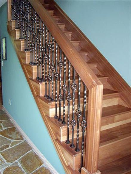 The Perfect Couple – Wrought Iron and Wood - Stair Parts USA