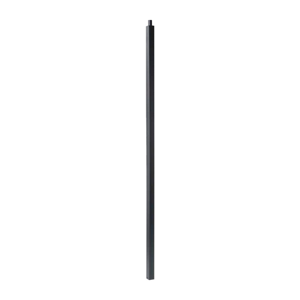 A 48-inch Holmes 1-3/16&quot; x 48&quot;H square hollow iron newel (9500HN-SB-48) stands vertically against a white background.