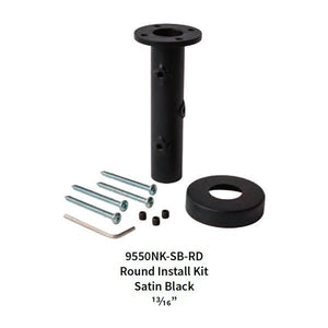 Install Kit for 1 - 3/16" Round Hollow Iron Newel (9550NK - SB - RD) - Stair Parts USA