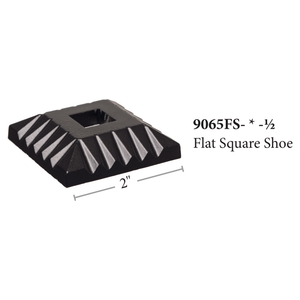2" Flat Square Shoe for 1/2" Hollow Iron Baluster (9065FS) - Stair Parts USA