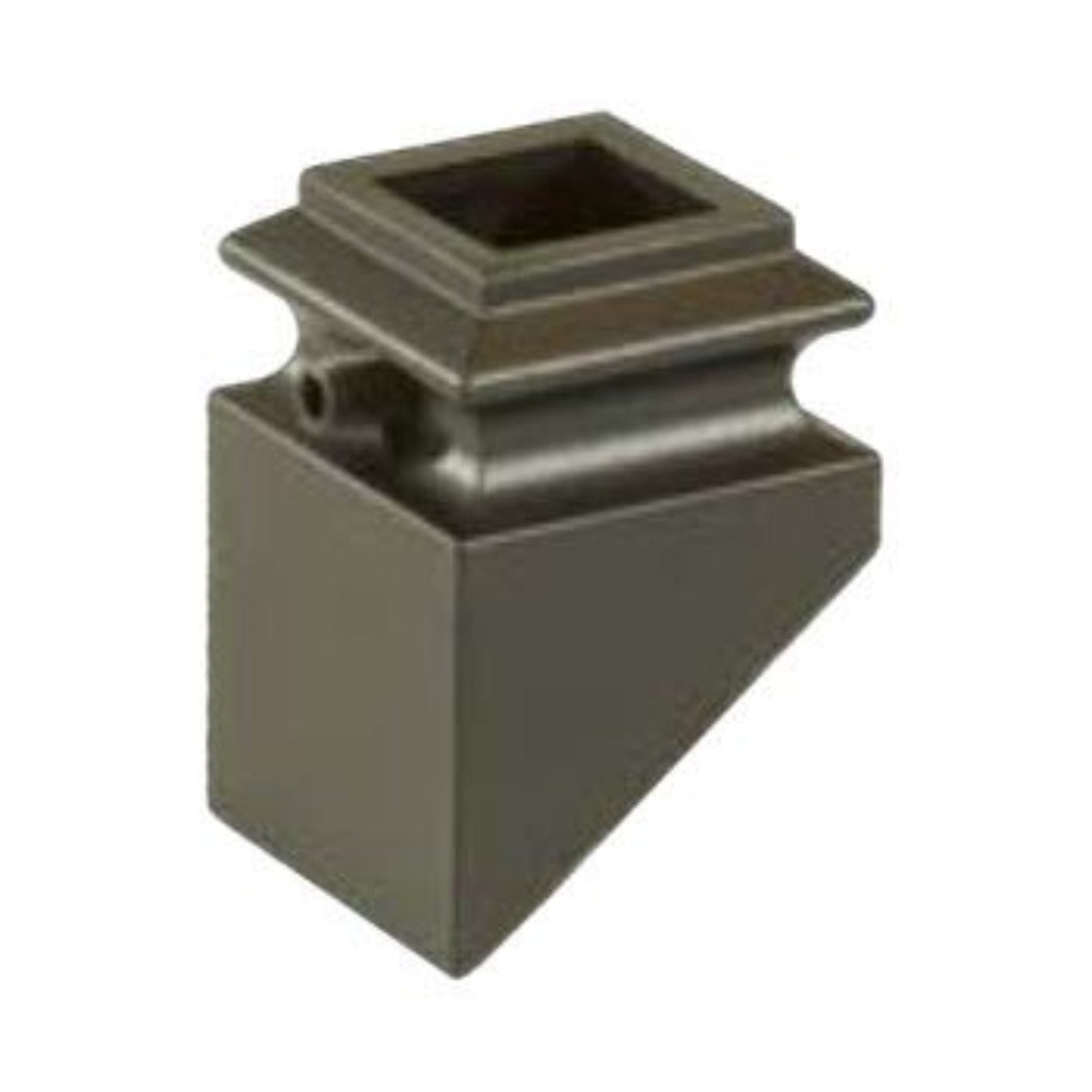 MEGA Series Pitch/Angled Shoe w/ Set Screw for 3/4" Square Hollow Iron Baluster (MEGA-PSH-08)