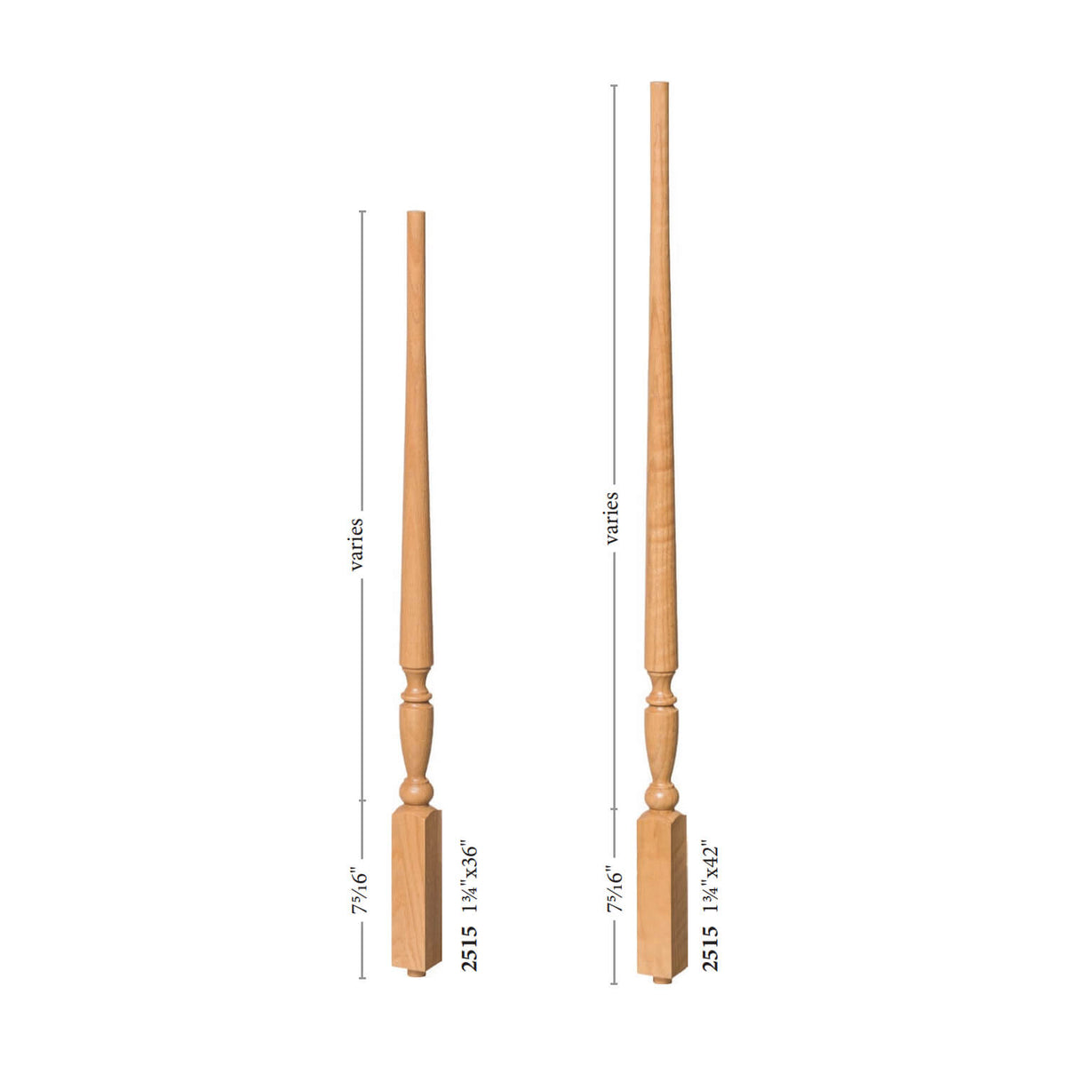 Georgia 1-3/4&quot; Structural Rise Pin Top Baluster / TWISTED (2515T)