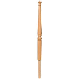 Colonial 3" x 41" 4050 Round Base Pin Top Turned Newel w/Adjustable Dowel (4050, 4050F)