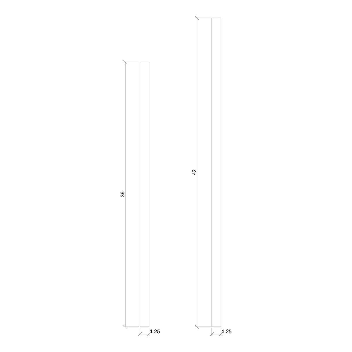 Contemporary 1-1/4&quot; 5060 Plain Square Top Baluster