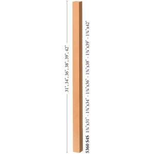 Contemporary 1-3/4" 5360 Plain Square Top Baluster
