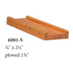 Contemporary 2-1/2"W x 3/4"H 6001-S Shoe Rail w/1-3/4" Plow & Fillet (6001-S)