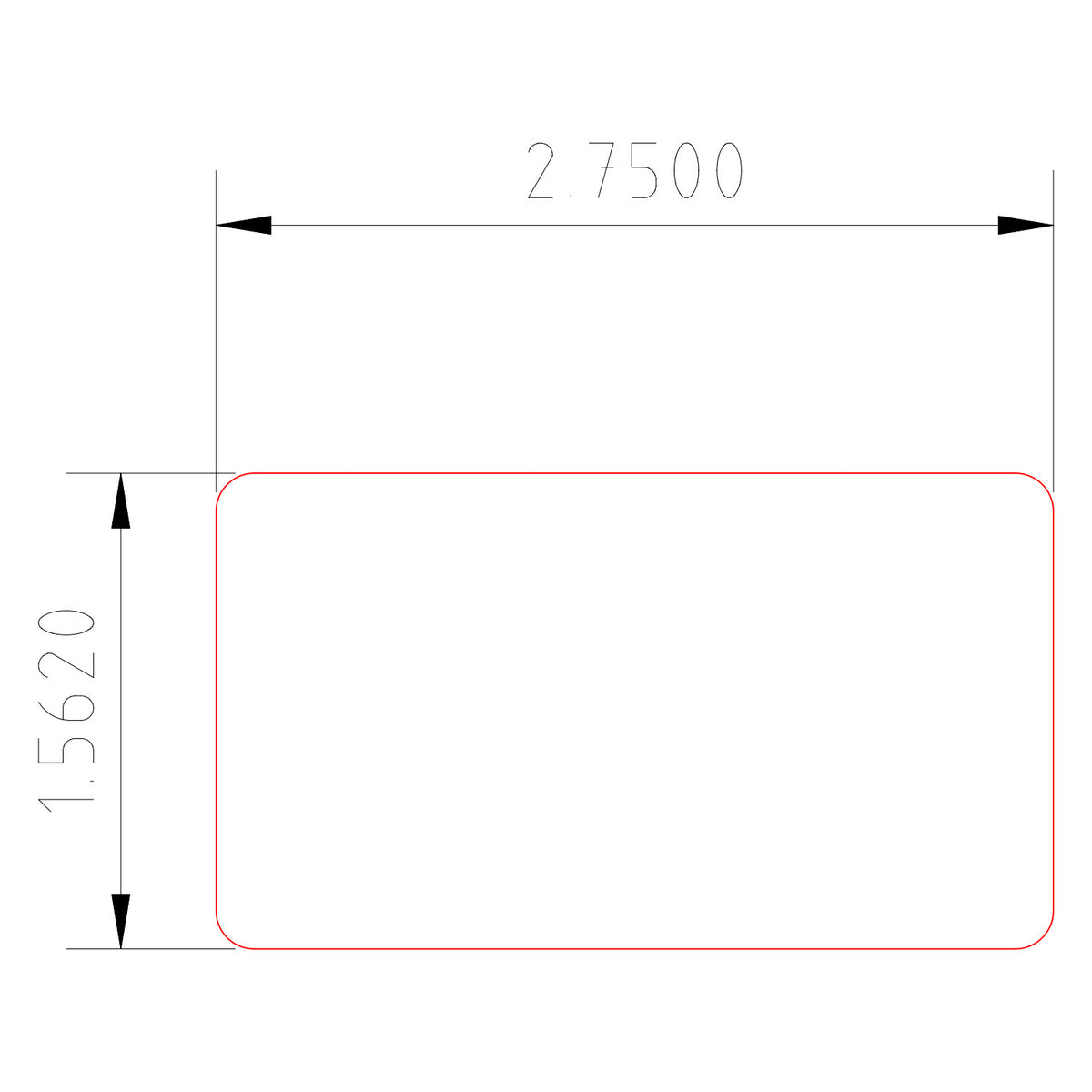 6002: Contemporary Small 2-13/16&quot;W x 1-5/8&quot;H Handrail (6002)