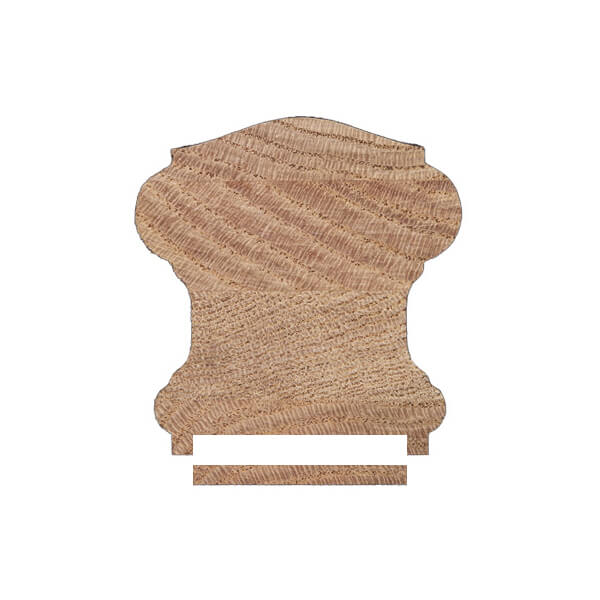 6710P - 125: Mid - Western 2 - 5/8&quot;W x 2 - 3/4&quot;H Handrail w/1 - 1/4&quot; Plow &amp; Fillet - Stair Parts USA