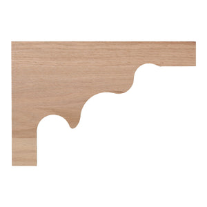 7028: Decorative Stair Tread Bracket / Plain (11 - 1/2"W x 8 - 1/8"H x 5/16") - Stair Parts USA