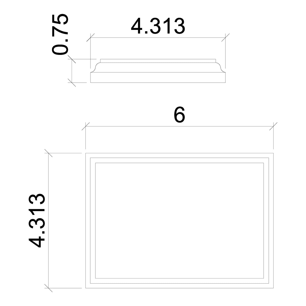 Handrail Terminating Wall Rosettes (Round, Square, Rectangle, Oval, Large Oval)