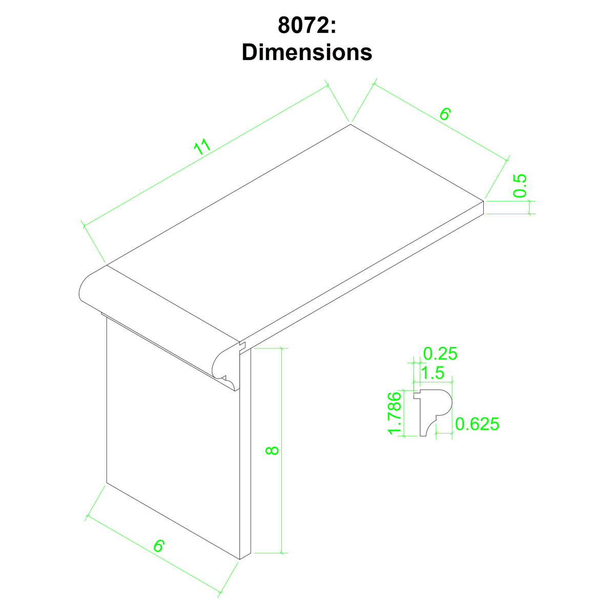 False End Tread Kit (8079, 8072)
