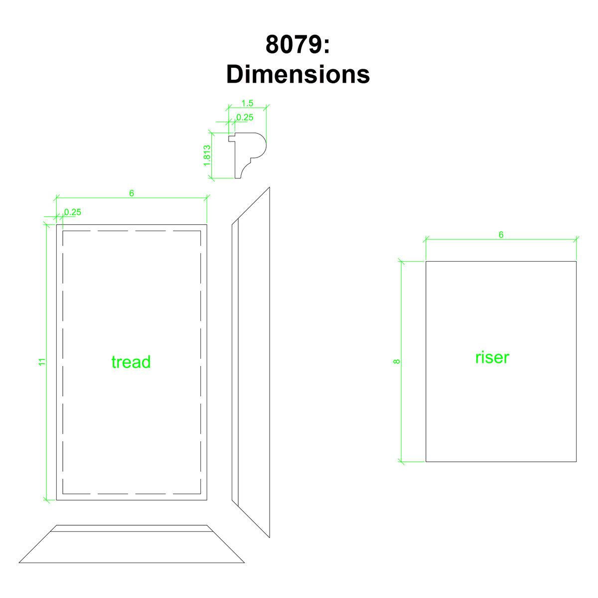 False End Tread Kit (8079, 8072)