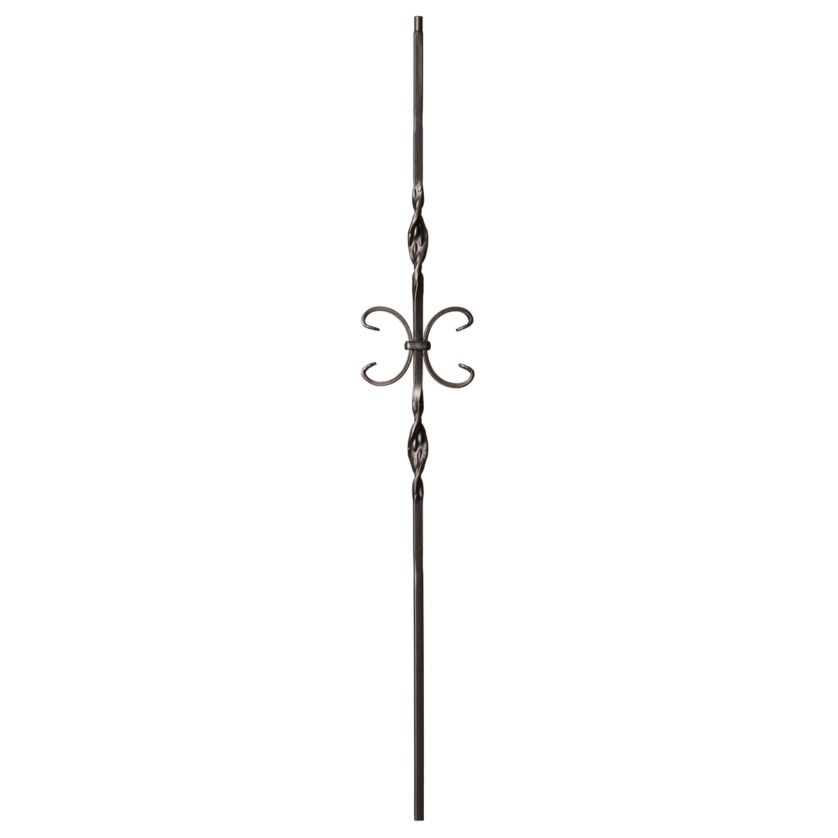 Ribbon Series 1/2&quot;Square x 44&quot;H Double Ribbon and Butterfly Hollow Iron Baluster (9014RS)