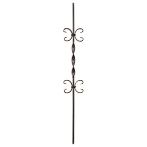 Ribbon Series 1/2"Square x 44"H Single Ribbon and Double Butterfly Hollow Iron Baluster (9015RS)