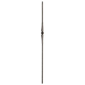 Gothic Series 9/16" Square x 44"H Single Knuckle with Hammered Bar Hollow Iron Baluster (9017HG)