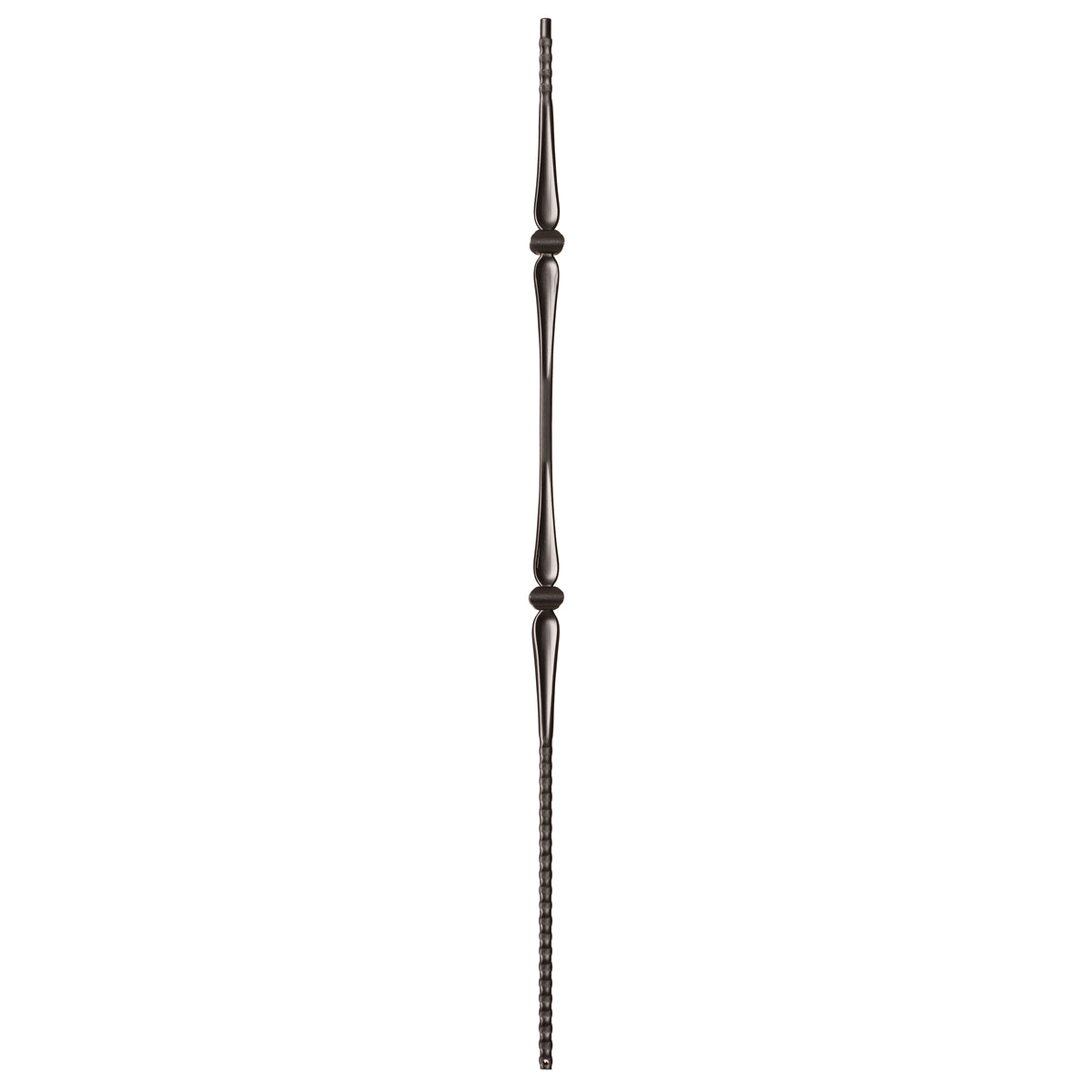 Gothic Series 9/16" Square x 44"H Double Knuckle with Hammered Bar Hollow Iron Baluster (9018HG)