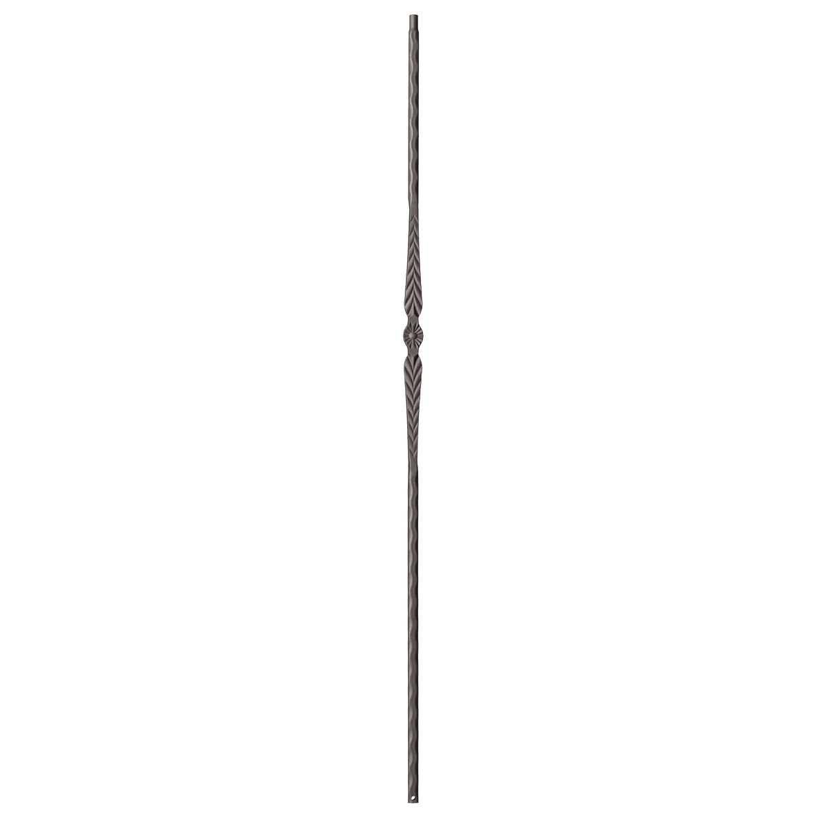 Hammered Edge Series 9/16&quot; Square x 44&quot;H Single Feather with Hammered Edge Hollow Iron Baluster (9021HE)