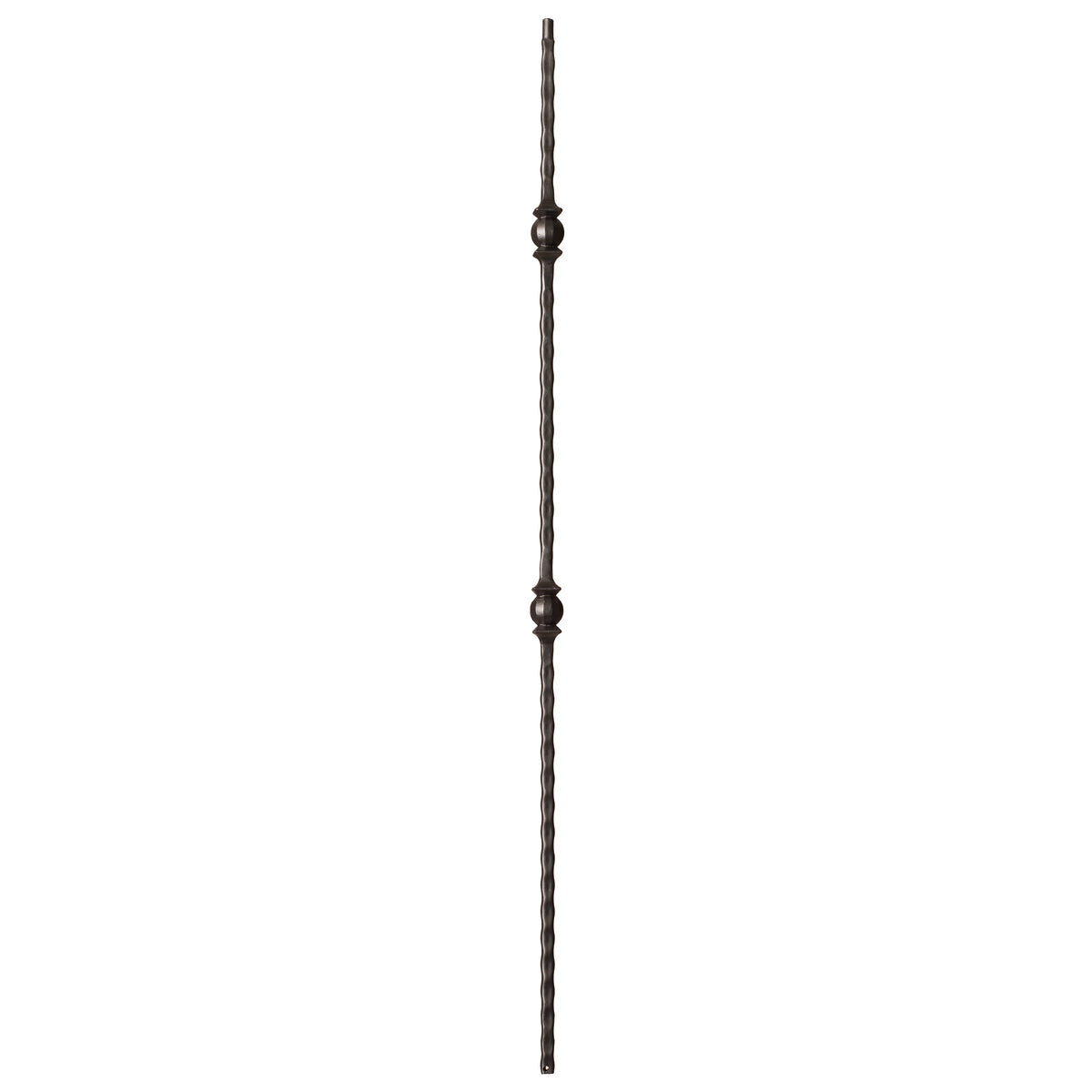 Hammered Face Series 9/16&quot; Square x 44-3/32&quot;H Double Ball with Hammered Face - Hollow Iron Baluster (9033HF)