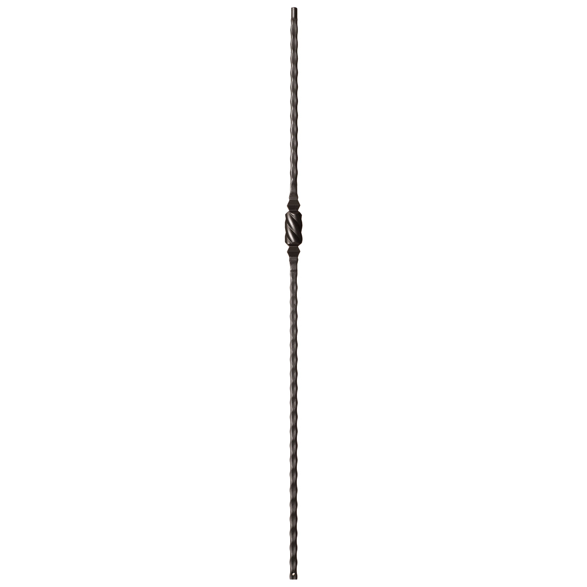 Hammered Face Series 9/16" Square x 44-3/32"H Single Knob with Hammered Face - Hollow Iron Baluster (9045HF)