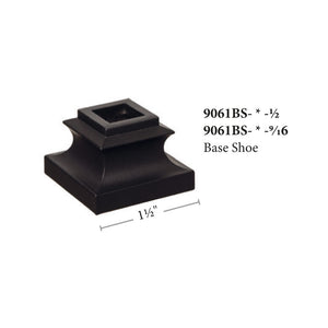 Flat Shoe (NO SET SCREW) for Square Hollow Iron Baluster (9061BS)