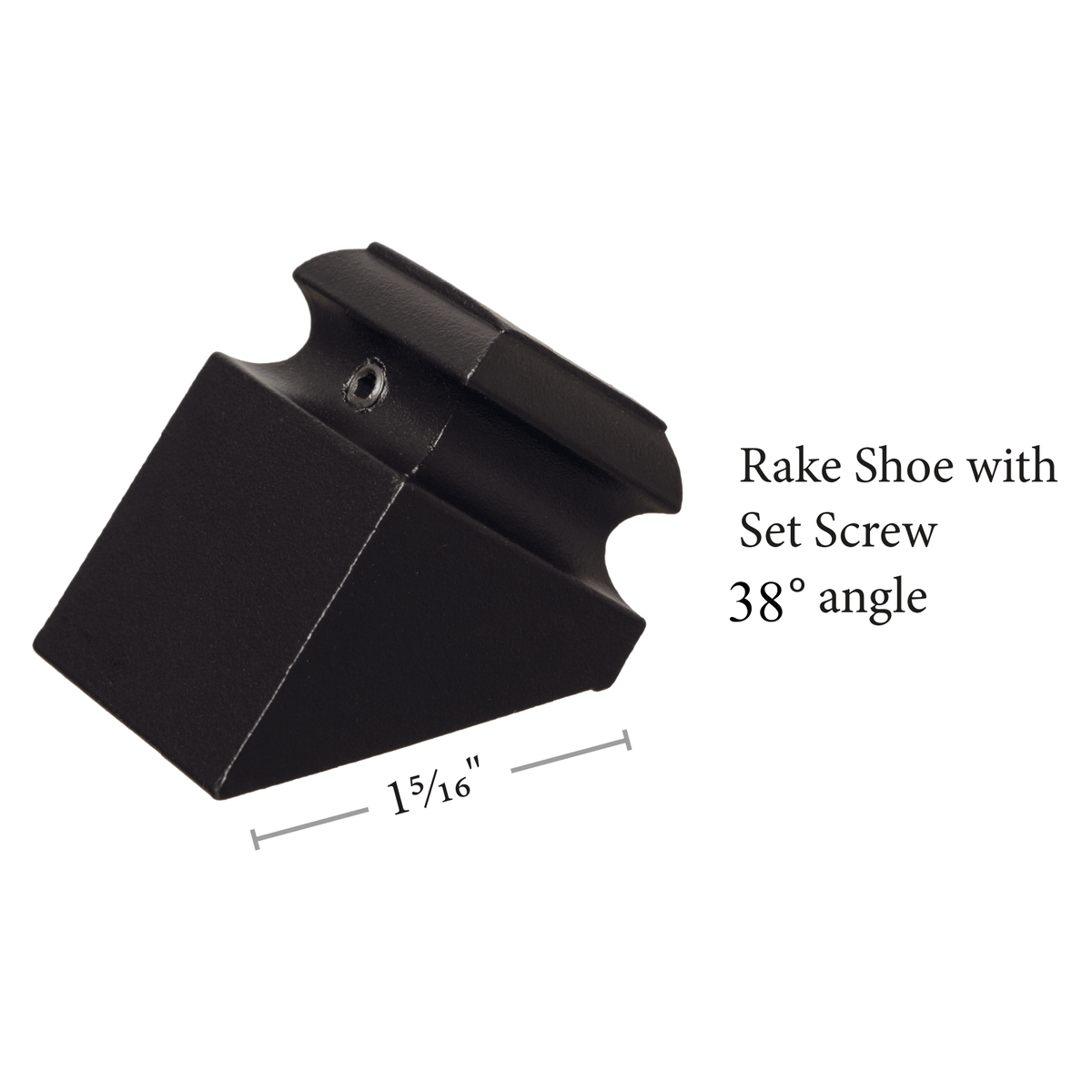 Angled Shoe w/ Set Screw for Square Hollow Iron Baluster (9063RS)