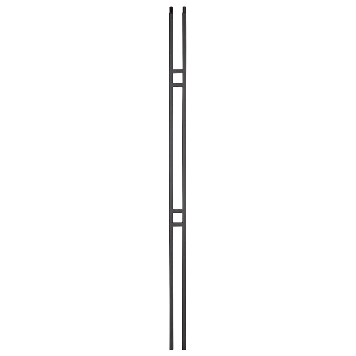 Contemporary Series 1/2" Square x 2-1/4" x 44"H Double Bar Hollow Iron Baluster (9087CS)