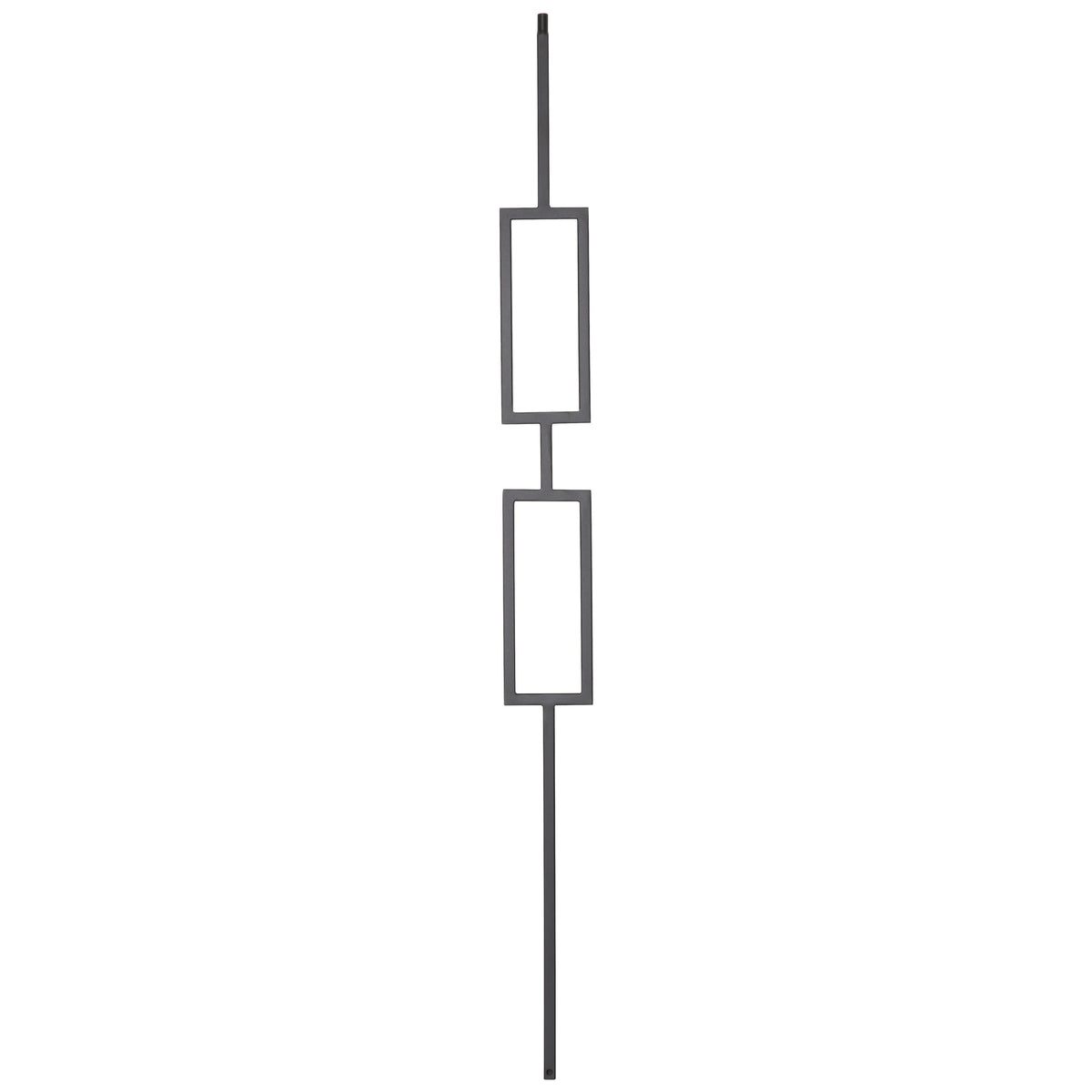 Contemporary Series 1/2" Square 3-3/4" x 44"H Double Rectangle Hollow Iron Baluster (9091CS)