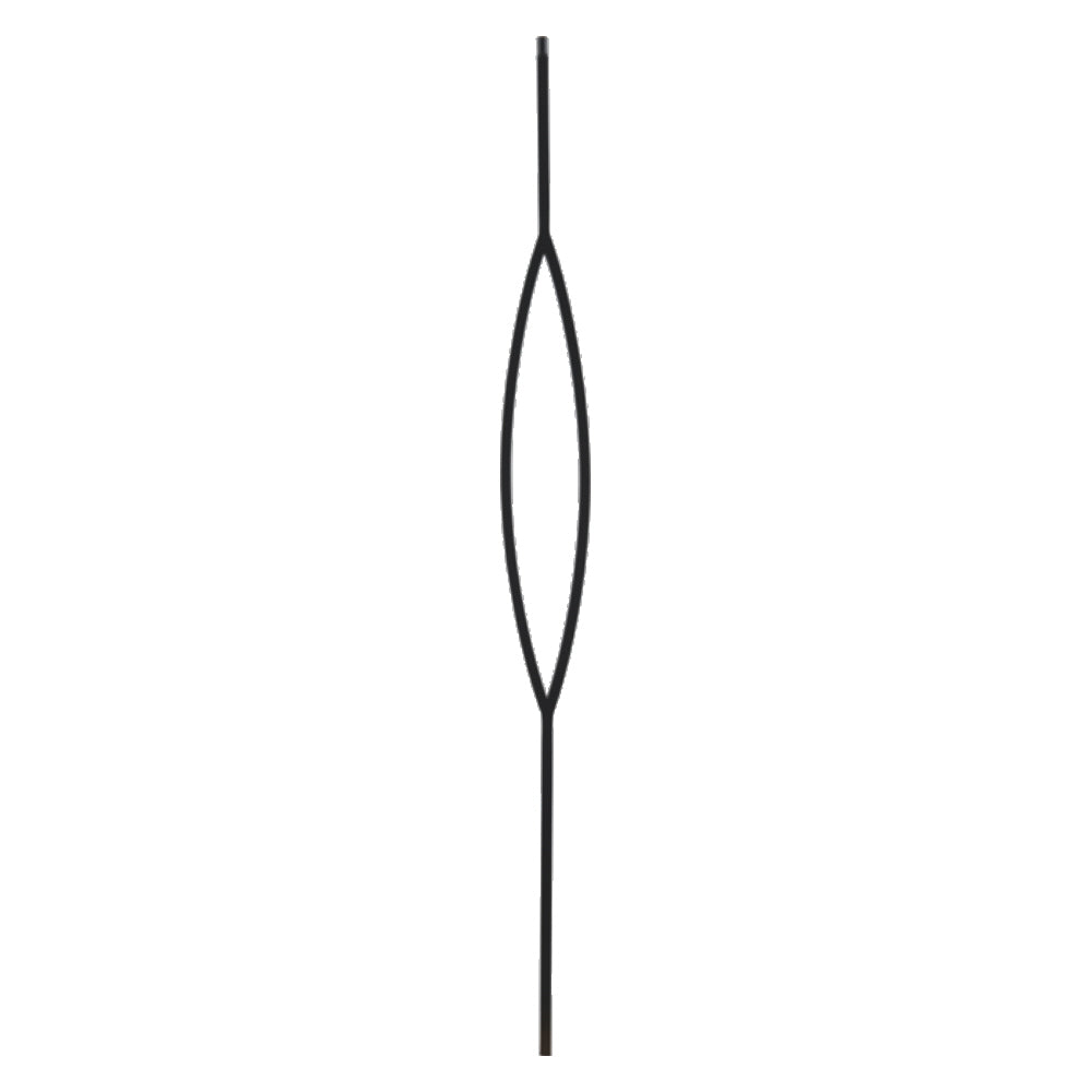 Contemporary Series Pointed Oval 4-1/2" Oval x 1/2" Square x 44"H Hollow Iron Baluster (9093CS)