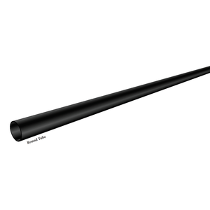 Horizontal Hollow Iron Bar Railing - 5/8" - Satin Black: 5-foot or 8-foot (9701)