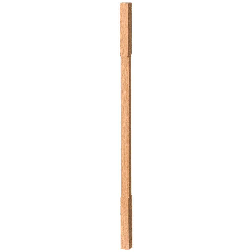 Contemporary Elegant Rise Chamfered Square Top Baluster in 1-1/4&quot; or 1-3/4&quot; (5034C, 5038C, 5042C, 5334C, 5338C, 5342C)