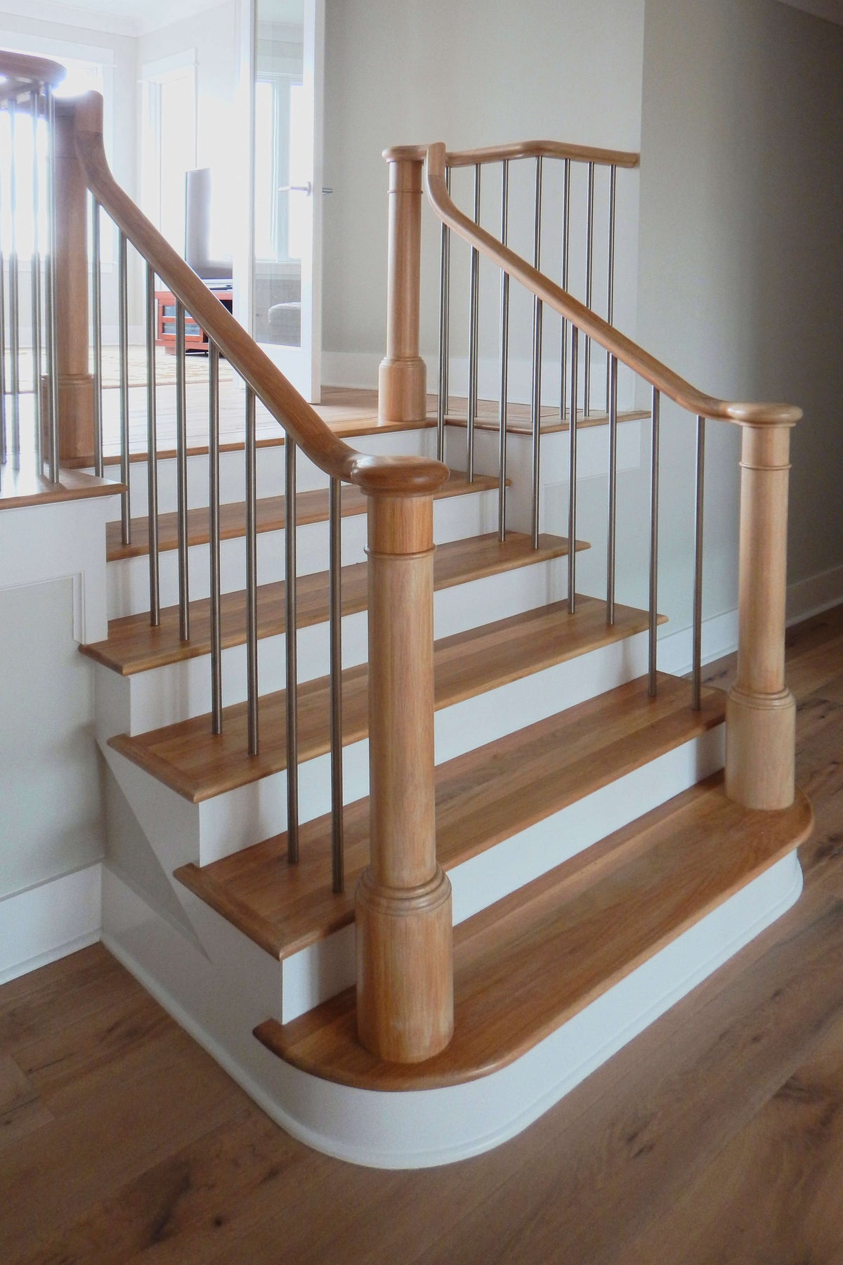 Brushed Nickel Baluster - Hollow Iron - Plain Round - 5/8&quot; x 44&quot; (CS-PLA-44)