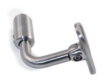 Stainless Steel Handrail Support for Tube 1 2/3" Dia., For Lateral Fastening, ADJUSTABLE (E4584, E4584-424)