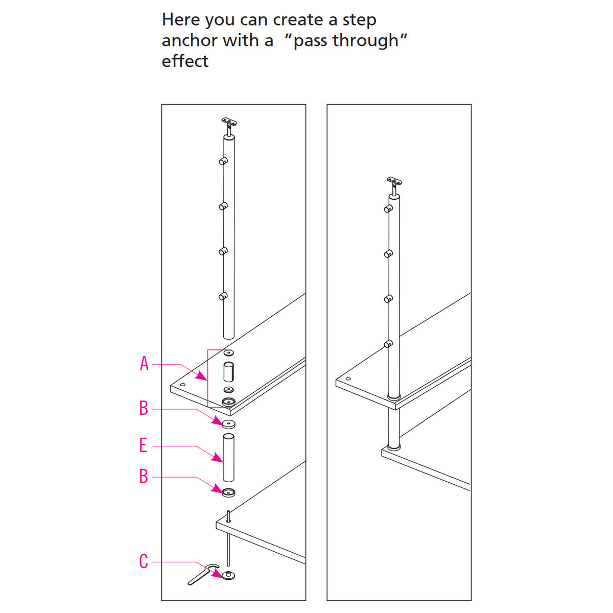 Stainless Steel End Cap for Floating Steps and 1-2/3&quot; Round Stainless Steel Tube (ES32020)