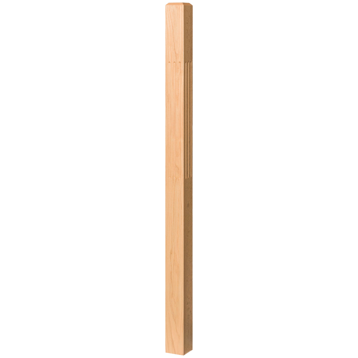 Contemporary 3" 4000-F Fluted Newel w/Chamfered Top (4000-48F, 4000-60F)