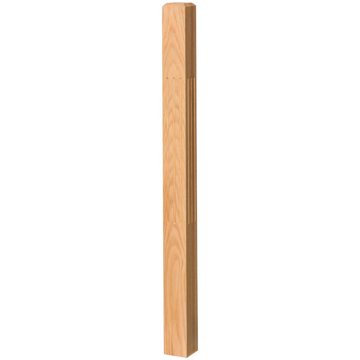 Contemporary 3-1/2" 4002-F FLUTED Newel w/Chamfered Top (4002-48F, 4002-60F)